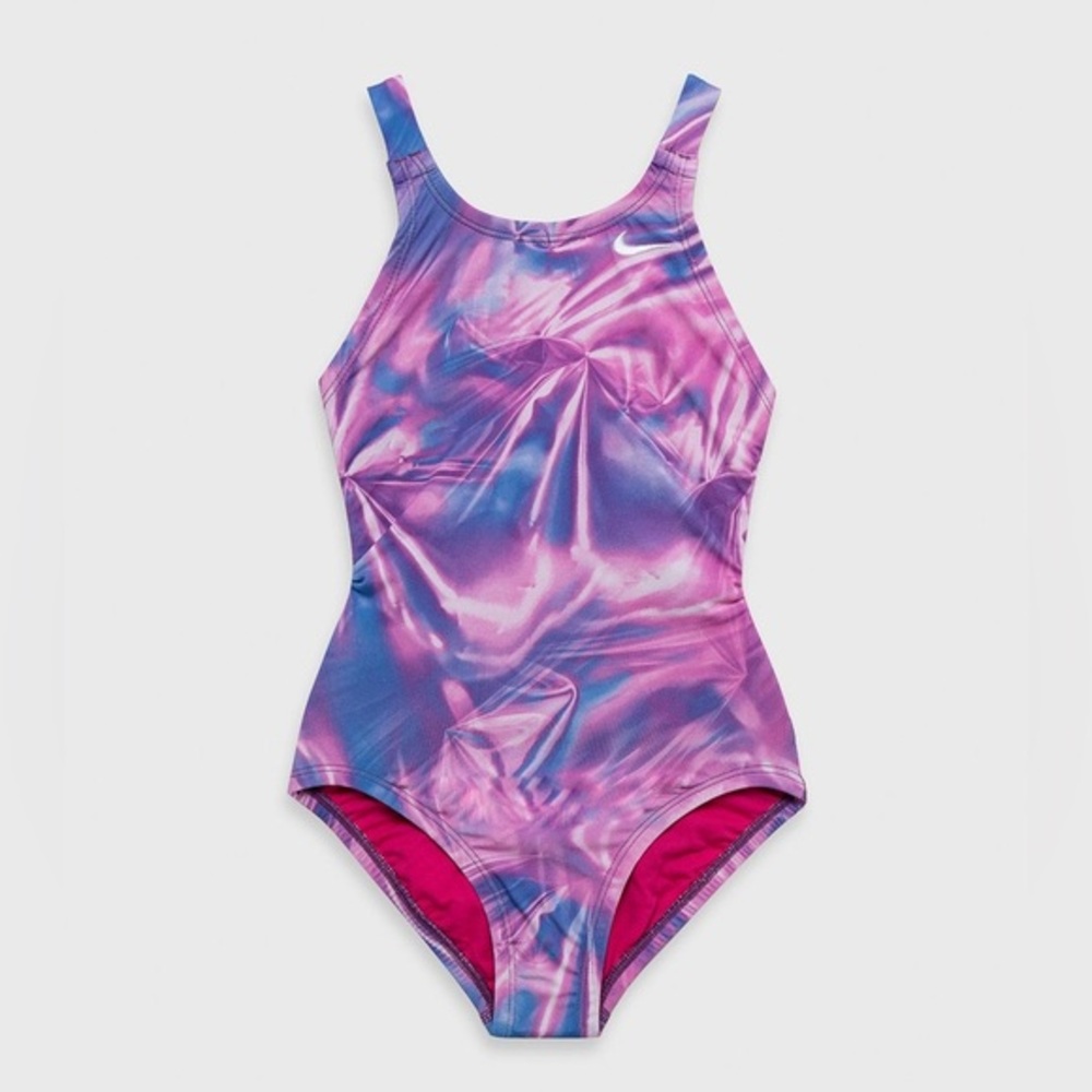 NWT Nike Swim Hydrastrong Multicolor Fastback Training 1-Piece, MSRP $50, S